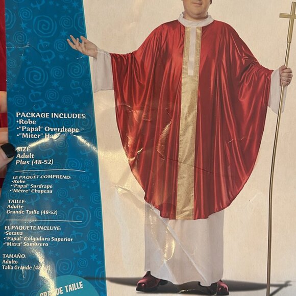 The Pope/Priest/Religious Figure Costume,   Adult 48-52 NEW - Picture 8 of 8